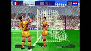 VIRTUA STRIKER 2 version 98 SEGA - 1998 arcade retrogame longplay . Romania walkthrough