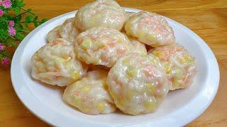 Shrimp and Corn Buns: Better than Medicine for Breakfastエビとコーンの包子：朝食に薬より良い！새우 옥수수 만두: 아침에 약보다 더 좋아요