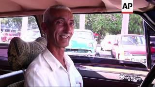 Soviet-made limousines that once belonged to Fidel Castro decommissioned and used as taxis