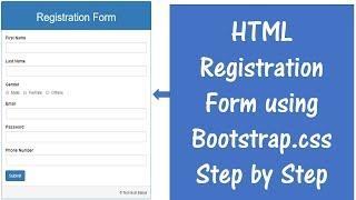 How to Create a HTML Registration Form using bootstrap