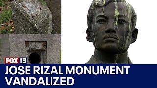 Seattle Filipino community upset over vandalism of Dr. Jose Rizal monument | FOX 13 Seattle