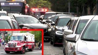 D.C. Ambulance completly STUCK IN TRAFFIC