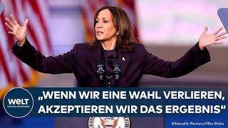 US-WAHL: "Wir müssen das Ergebnis akzeptieren" Kamala Harris räumt Niederlage gegen Donald Trump ein