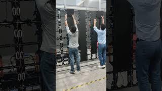 LED giant display screen is being installed #leddisplay #ledvideowall #ledgiantscreen #ledwall