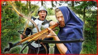 MITTELALTER ARMBRUST vs BOGEN mit Fritz Meinecke | Historische Waffen im TEST | Survival Mattin