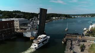 Mystic River Bascule Bridge [Aerial Footage] [4K]