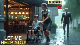 Billionaire Dad Watches Waitress Carry His Disabled Son Out of the Rain–And Changes Her Life Forever