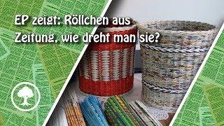 Röllchen aus Zeitung, wie dreht man sie?