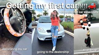 BUYING MY FIRST CAR!!! +shopping for car essentials and giving a tour