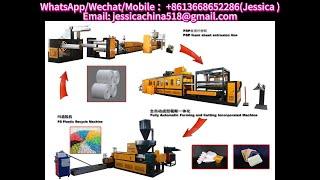 disposable polystyrene ps foam sheet extrusion line food tray container extruder machine  line