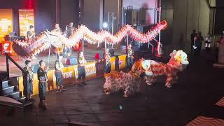 Chinese dragon & lion dancing - Giants welcome game 6/07/2024