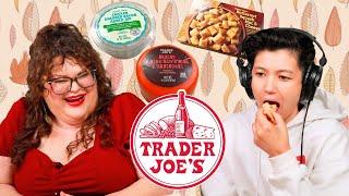 Kristin & Jen Try Every NEW TRADER JOE'S FOOD For October | Kitchen & Jorn