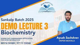 Pharmaminds Demo Lecture 3 | Introduction to Biochemistry and Lipids | GPAT 2025 and GPAT 2026