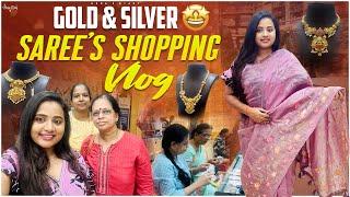 Gold & Silver Shopping Vlog | Diamond Ring’s|Silver plated Jewellery |Latest Fancy Saree Collection