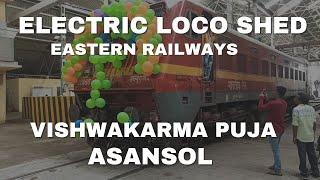 Asansol Electric Loco Shed (Vishwakarma Puja) #railway #engineering #history