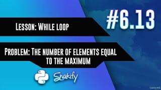 6.13 The number of elements equal to the maximum