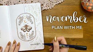 Plan With Me | 2022 November Bullet Journal Setup | Magical Moth Bujo Theme 