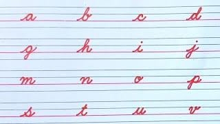 How to write English Cursive writing a to z  | Small letters abcd | Cursive handwriting practice abc