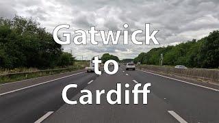 [4K] Driving from Gatwick Airport to Cardiff (UK)