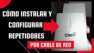 COMO  INSTALAR Y CONFIGURAR REPETIDORES TIPO PORTAFOLIO CON CABLE DE RED (INTERNET)