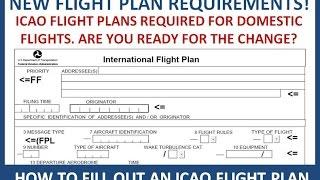 ICAO Flight Plans for Domestic Flights