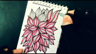 Simple and easy Drawing | Easy Doodle Idea | Zen Doodle Art | Relaxing Zentangle Art | Floral Design