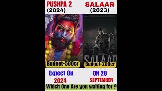 Pushpa 2 vs Salaar movie comparison  budget box-office #salaar #pushpa #pushpa2 #prabhas