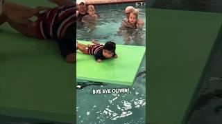 This baby finishing his swimming lessons is too wholesome ️