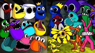 New Rainbow Friends in Pou Revenge Vs Rainbow Friends Chapter 2 Sings It  Friday Night Funkin'