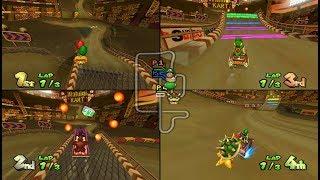 Mario Kart Double Dash!! All 16 Stages 4 player Netplay Versus 150cc Races 60fps