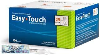 EasyTouch U-100 Insulin Syringe with Needle 29G 1cc 1/2-Inch (12.7mm) Box Review