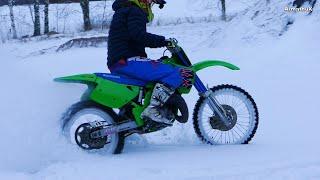Kawasaki KX125cc 2-Stroke - Winter Coldstart Warm Up Soundcheck & Testing (Raw Sounds)