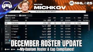 NHL 25 | DECEMBER ROSTER UPDATE (+ My Custom Roster & Cap Compliance!)