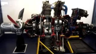 Pratt & Whitney R-2800 Double Wasp Engine Full Scale Moving Cutaway Model @ USS midway navy ship