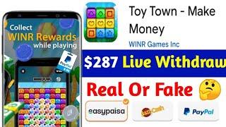 Toy Town - Make Money is real or fake | game khel kar paise kamaye | Toy Town-Make Money Withdrawal