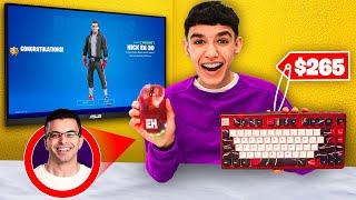 So I Bought Nick Eh 30's NEW Keyboard & Mouse To Play Ranked Fortnite...