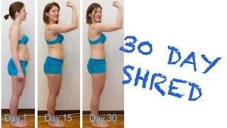 "30 day shred" experience (before/after) ITA