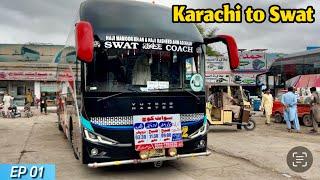 Karachi to Swat | Swat Kalam Tour | Karachi to Swat By Bus | Swat Coach