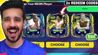 2x REDEEM CODES ! FREE 107 NEON MARADONA? HOW TO GET 1500 NEON SHARDS?