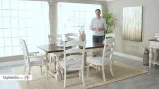 Hillsdale Pine Island 7 Piece Trestle Dining Table Set with Chairs - Product Review Video