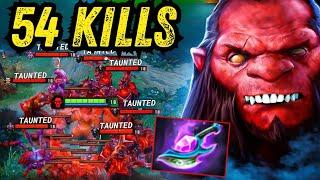 Unkillable Raid Boss 54Kills AXE with 110 Stacks Armor Bonus Arcane Blink + Bloodstone Dota 2