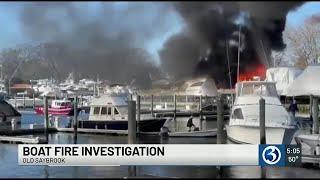 3 boats damaged in fire at marina in Old Saybrook