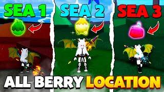 ALL BERRY SPAWN LOCATIONS IN BLOX FRUITS Sea 1/2/3