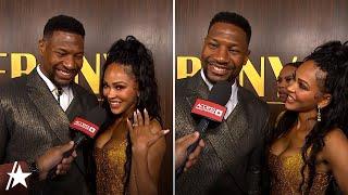 Jonathan Majors & Meagan Good Talk About Engagement