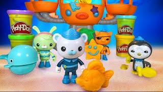 OCTONAUTS Learn with Play Doh! Captain Barnacle uses Ocean animals Play Doh tool set at OCTOPOD