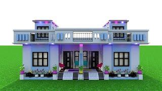 दो भाइयो के लिए शानदार घर का डिजाईन , Tow Brothers House Design Idea in Village