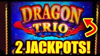 HOT HOT HOT: 2 JACKPOT HANDPAYS on Dragon Trio!