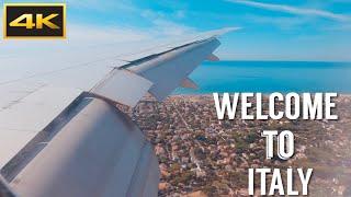 Welcome to Italy - Landing At Rome Fiumicino Airport - Emirates Airline   - 4k UHD