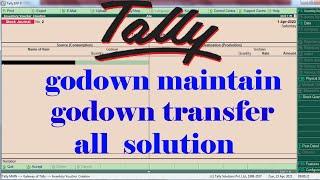 godown in tally | godown creation in tally | godown in tally erp | maintain multiple godown in tally