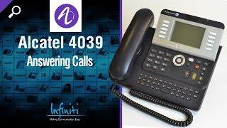 Alcatel 4039 Phone Handset + 4029 Handset -- Answering Calls [Infiniti Telecommunications]